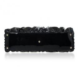 Pre Owned Gucci Black Patent Leather D Ring Large Hobo Bag