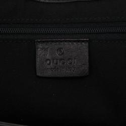Pre Owned Gucci Black Patent Leather D Ring Large Hobo Bag