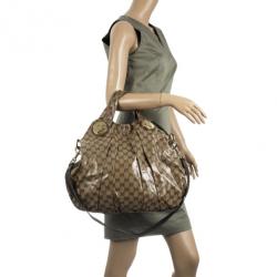 Pre Owned Gucci Medium Crystal Monogram Hysteria