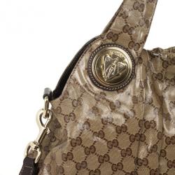 Pre Owned Gucci Medium Crystal Monogram Hysteria