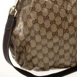 Pre Owned Gucci Medium Crystal Monogram Hysteria