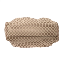 Pre Owned Gucci Beige Diamante Canvas and Leather Medium Sukey Tote 