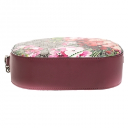 مملوكة مسبقًا Gucci Pink GG Blooms Canvas and Leather Mini Chain Crossbody Bag