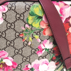 مملوكة مسبقًا Gucci Pink GG Blooms Canvas and Leather Mini Chain Crossbody Bag