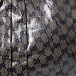 Pre Owned Gucci Navy Blue/Beige GG Crystal Canvas Large Hysteria Hobo