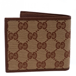 Gucci Beige/Brown GG Canvas New York Yankees Patch Bifold Wallet