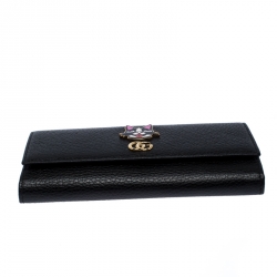Gucci Black GG Marmont Leather Limited Edition Bosco Zip Around Wallet