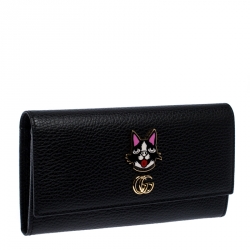 Gucci Black GG Marmont Leather Limited Edition Bosco Zip Around Wallet