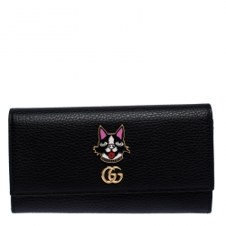 Gucci Black GG Marmont Leather Limited Edition Bosco Zip Around Wallet