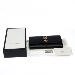 Gucci Black GG Marmont Leather Limited Edition Bosco Zip Around Wallet