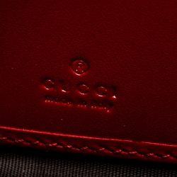 Gucci Red Guccissima Leather Zip Around Wallet