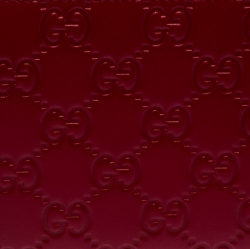 Gucci Red Guccissima Leather Zip Around Wallet