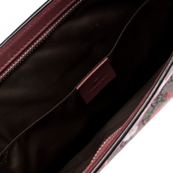 Pre Owned Gucci Beige GG Supreme Blooms Printed Canvas Pouch