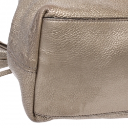 Pre Owned حقيبة كتف غوتشي سوهو متوسطة جلد ذهبية 