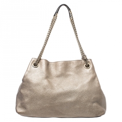 Pre Owned حقيبة كتف غوتشي سوهو متوسطة جلد ذهبية 