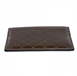 Gucci Bronze Nice Microguccissima Leather Card Holder