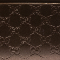 Gucci Bronze Nice Microguccissima Leather Card Holder