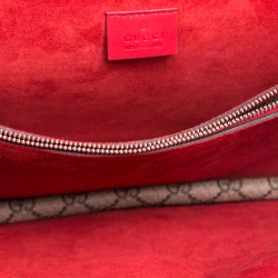 مملوكة مسبقًا حقيبة كتف غوتشي ديونيسوس  كانفاس سوبريم GG حمراء/ بيج متوسطة