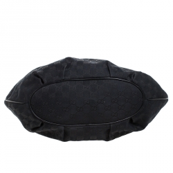 مملوكة مسبقًا حقيبة هوبو غوتشي بيلهام متوسطة كانفاس GG سوداء