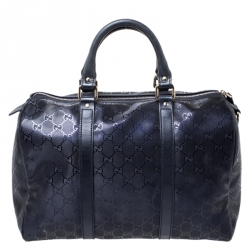 مملوكة مسبقًا Gucci Purple GG Imprime Medium Joy Boston Bag