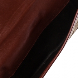 Gucci Beige/Red GG Canvas and Leather Sukey Continental Wallet