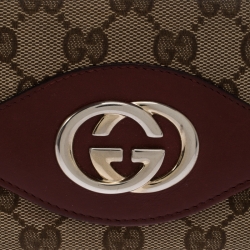 Gucci Beige/Red GG Canvas and Leather Sukey Continental Wallet