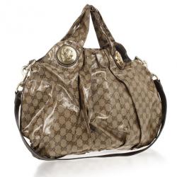 Pre Owned Gucci Medium Crystal Monogram Hysteria