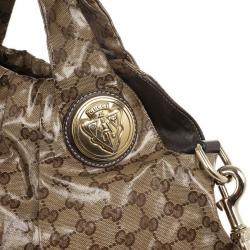 Pre Owned Gucci Medium Crystal Monogram Hysteria