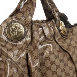 Pre Owned Gucci Medium Crystal Monogram Hysteria