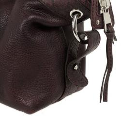 مملوكة مسبقًا Gucci Purple Leather Bamboo Bar Leather Tote