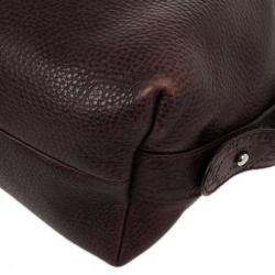 مملوكة مسبقًا Gucci Purple Leather Bamboo Bar Leather Tote