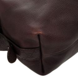 مملوكة مسبقًا Gucci Purple Leather Bamboo Bar Leather Tote