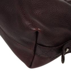 مملوكة مسبقًا Gucci Purple Leather Bamboo Bar Leather Tote