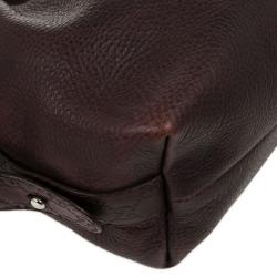 مملوكة مسبقًا Gucci Purple Leather Bamboo Bar Leather Tote