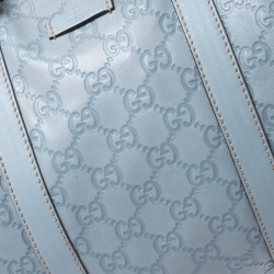 Pre Owned حقيبة غوتشي Joy Boston متوسطة جلد غوتشيسيما زرقاء سماوية