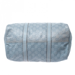 Pre Owned حقيبة غوتشي Joy Boston متوسطة جلد غوتشيسيما زرقاء سماوية