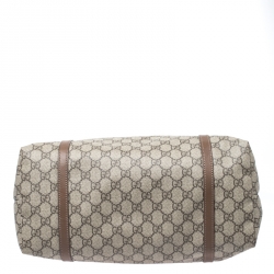 Pre Owned Gucci Beige/Brown GG Supreme Canvas Medium Nice Tote