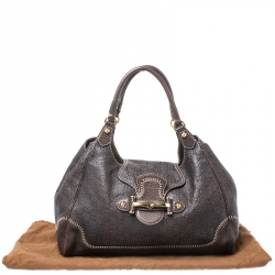 مملوكة مسبقًا Gucci Choco Brown Leather New Pelham Large Shoulder Bag