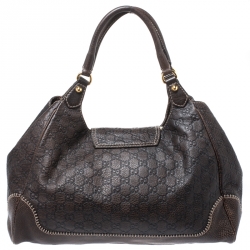 مملوكة مسبقًا Gucci Choco Brown Leather New Pelham Large Shoulder Bag