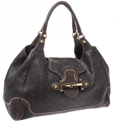 مملوكة مسبقًا Gucci Choco Brown Leather New Pelham Large Shoulder Bag