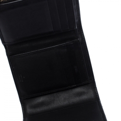 Gucci Black Leather Marmont Trifold Wallet