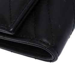 Gucci Black Leather Marmont Trifold Wallet