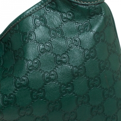 Pre Owned Gucci Green Leather Jackie O Hobo