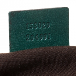 Pre Owned Gucci Green Leather Jackie O Hobo