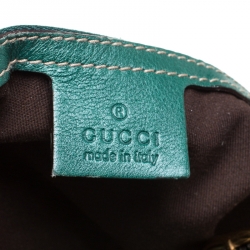 Pre Owned Gucci Green Leather Jackie O Hobo