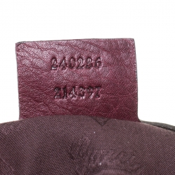 Pre Owned Gucci Burgundy Guccissima Leather Large Techno Horsebit Hobo