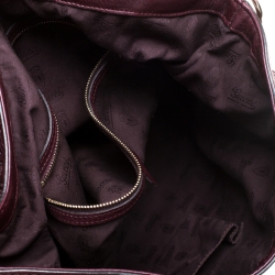 Pre Owned Gucci Burgundy Guccissima Leather Large Techno Horsebit Hobo