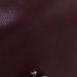 Pre Owned Gucci Burgundy Guccissima Leather Large Techno Horsebit Hobo