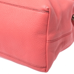Pre Owned Gucci Vermilion Red Leather Medium Soho Tote