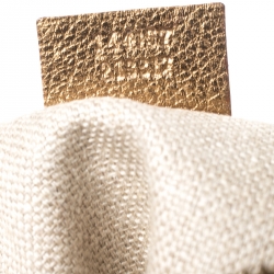 مملوكة مسبقًا Gucci Gold Embossed Leather Small Studded Pelham Hobo